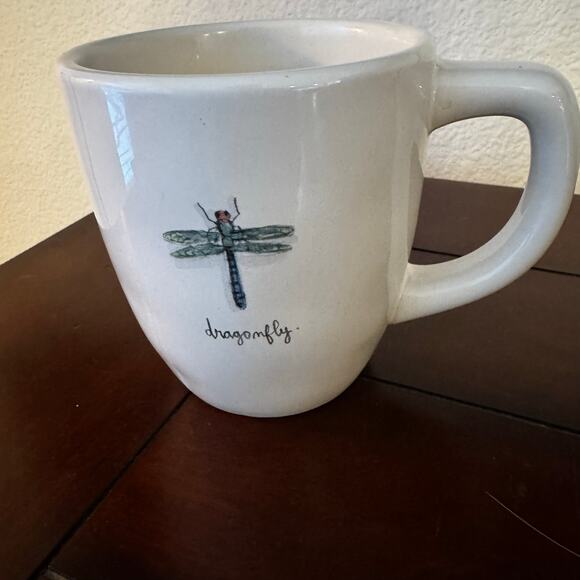Rae Dunn Dragonfly by Magenta Artisan Collections Coffee Cup Mug Double Sided - Picture 1 of 8